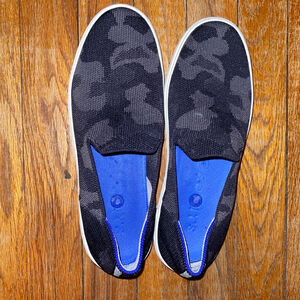 Rothy's the Original Black Gray Camouflage Slip On Casual Sneakers Size 7